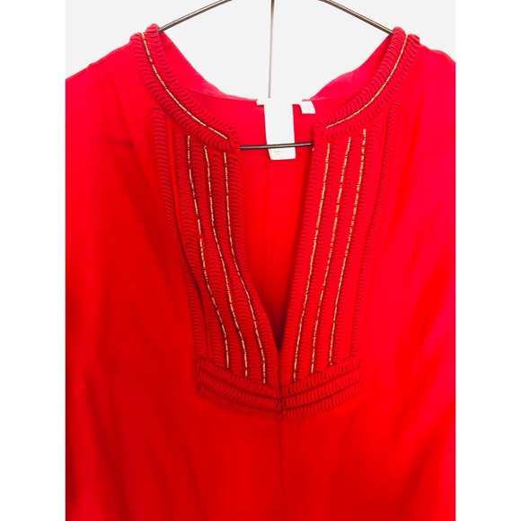 Red embroidered top - Picture 4 of 5